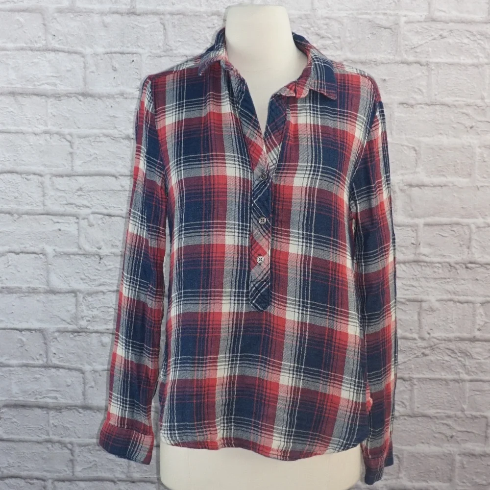 Bella Dahl Popover Flannel Top Small - Picture 2 of 5